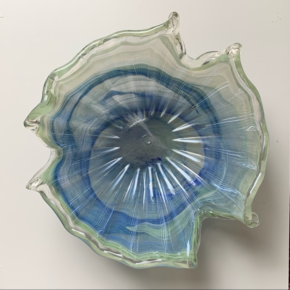 Art glass candy dish